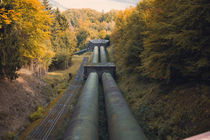 gas pipeline in mountains