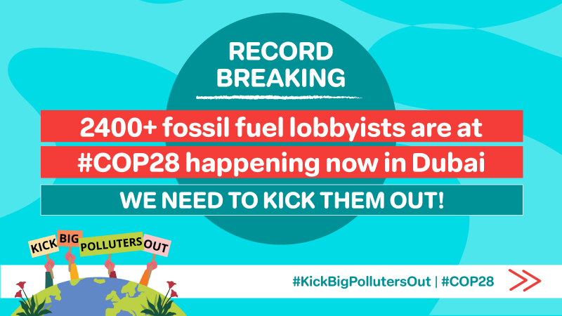 Record breaking - 2400+ lobbyists at COP28